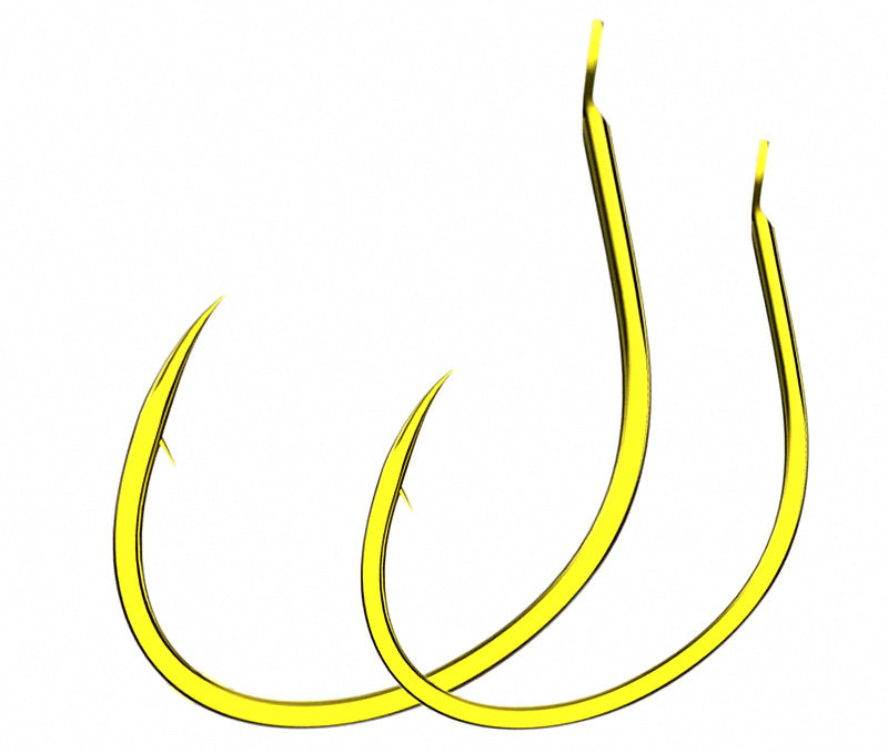 Barbed Short Shank Hooks, Gold, 50 Pack – product photo