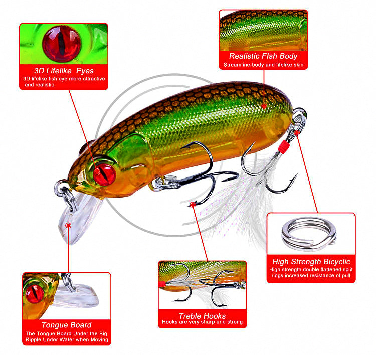 Minnow Lure with Feather Hook, 10 g (0.35 oz) – product photo