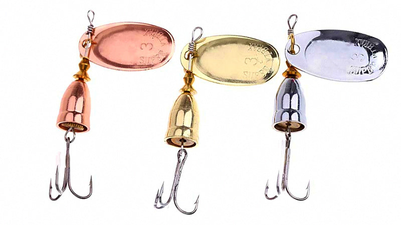 Spinning Spoon Lure with Treble Hook, 4–19 g (0.14–0.67 oz) – product photo