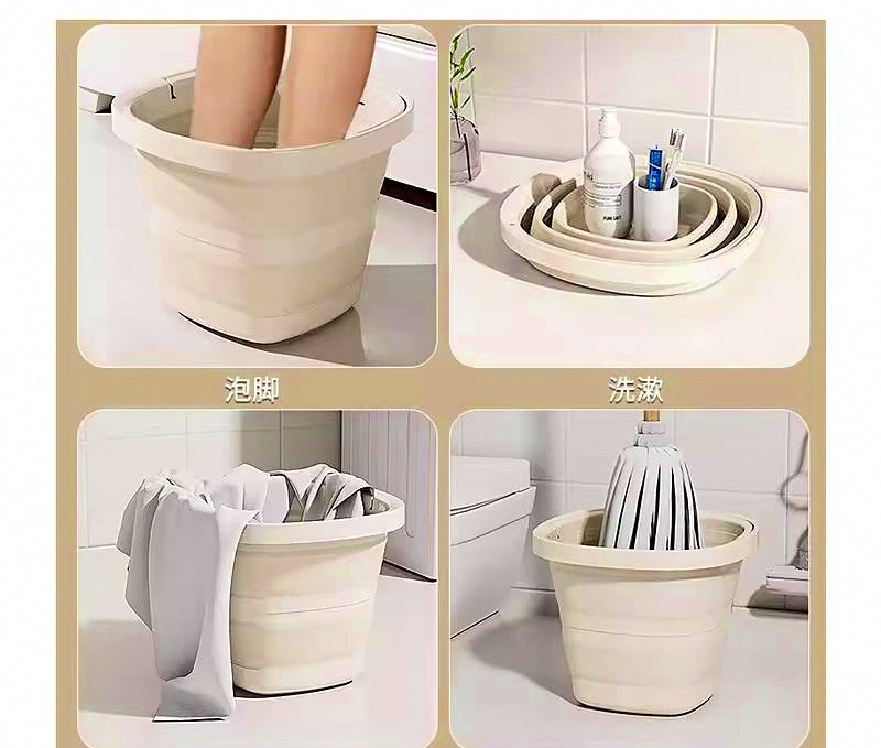 Collapsible Silicone Bucket, 5 L or 10 L, Camping & Fishing – product photo
