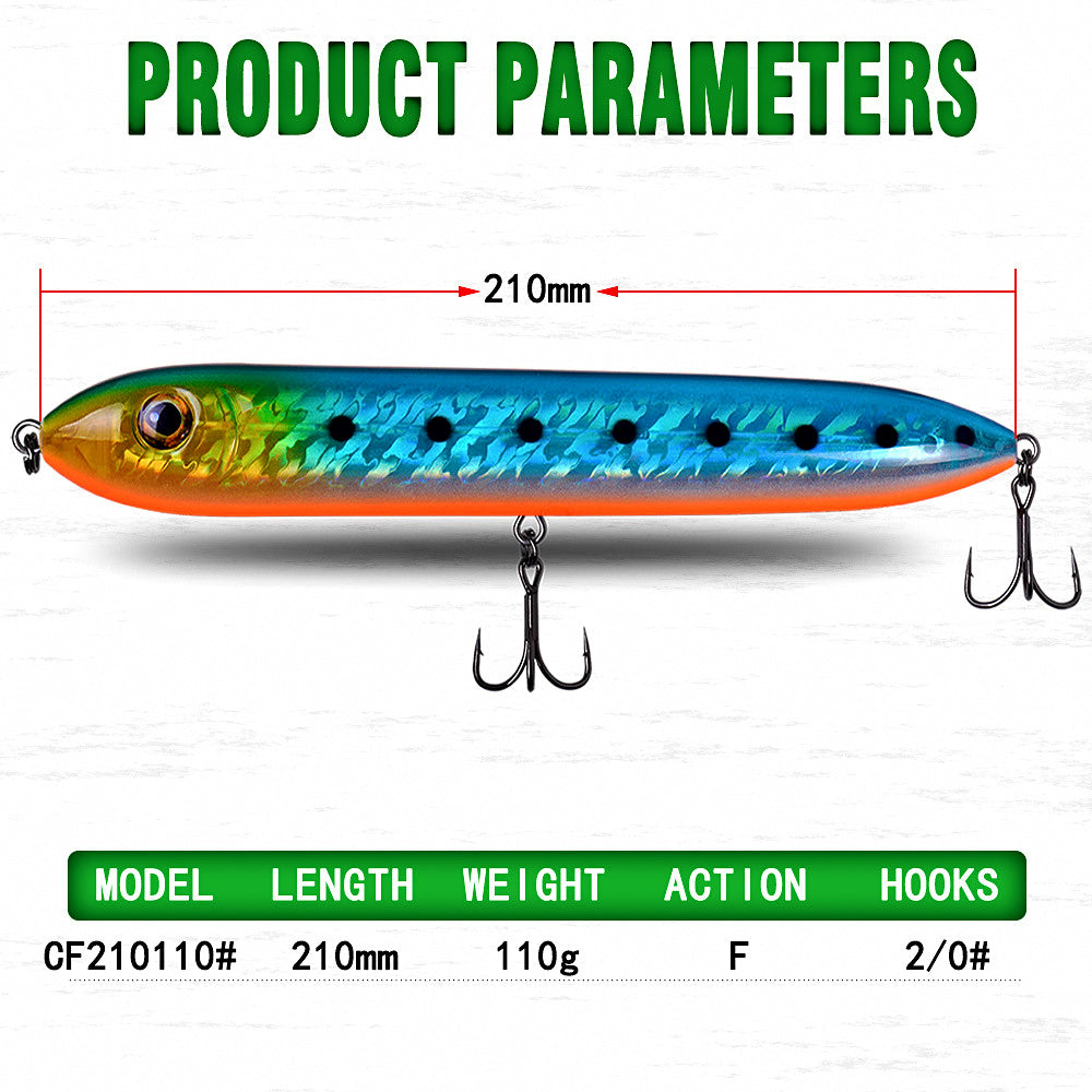 Floating Topwater Pencil Lure, 210 mm (8.3 in) 110 g (3.9 oz) – product photo