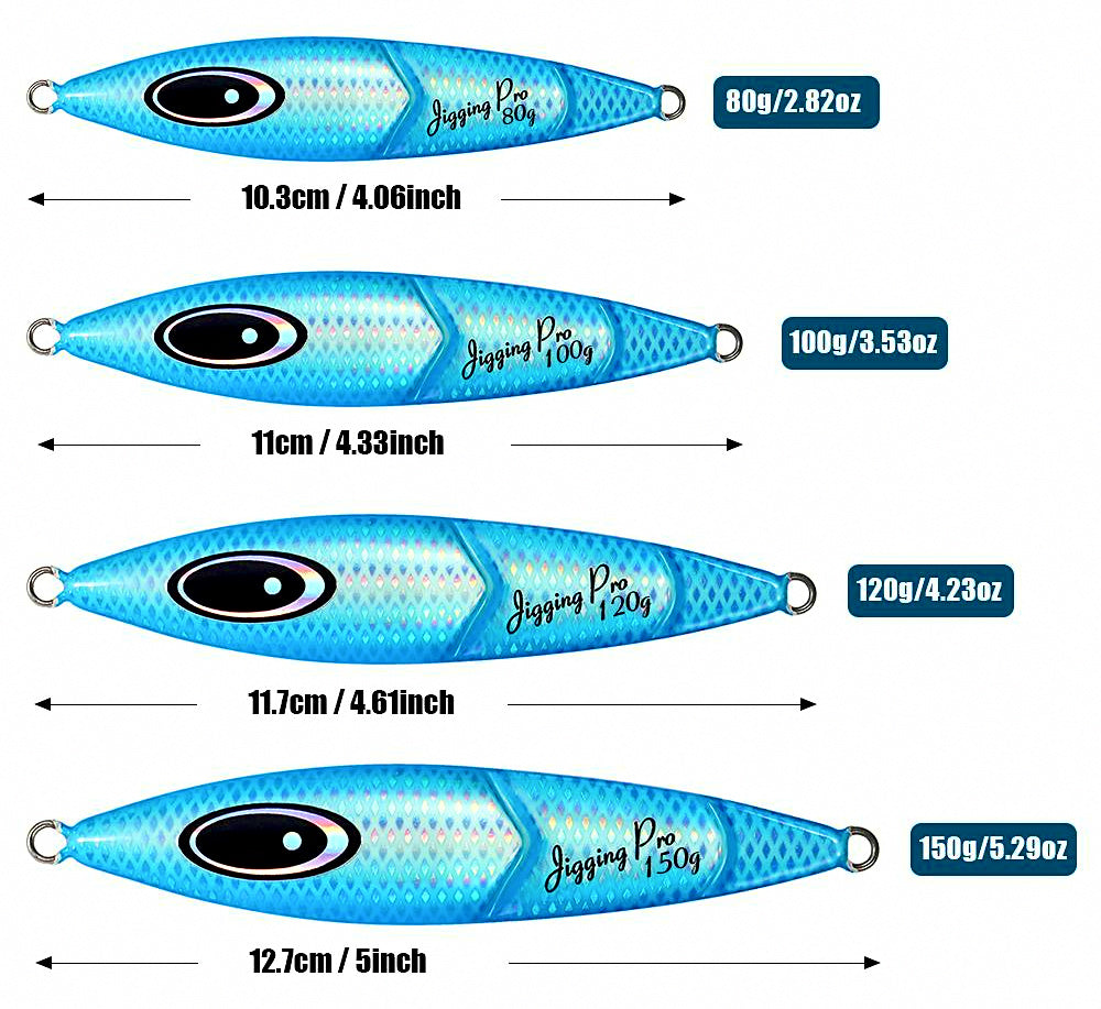 Luminous Metal Jig for Boat Fishing, 80–150 g (2.8–5.3 oz) – product photo