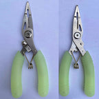 Stainless Steel Fishing Pliers, Glow Handle, Straight Nose