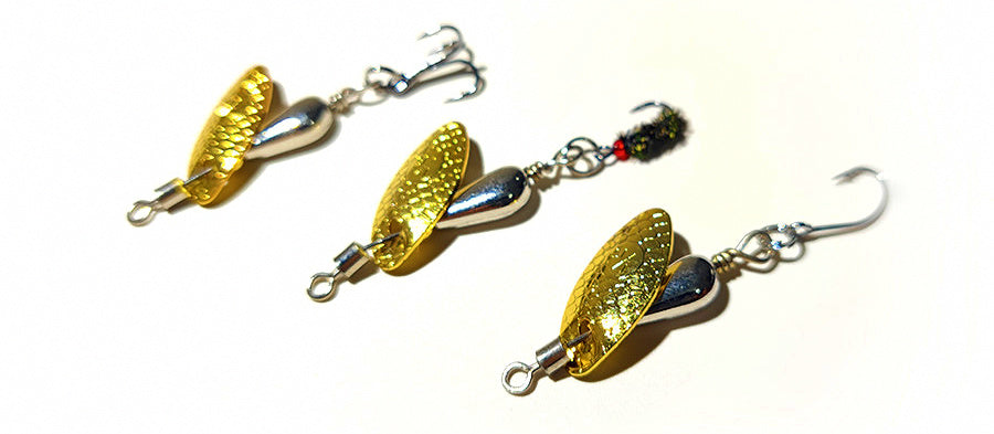 Compound Spinner Spoon Lure, 2.7 g & 4.7 g (0.1 & 0.17 oz) – product photo