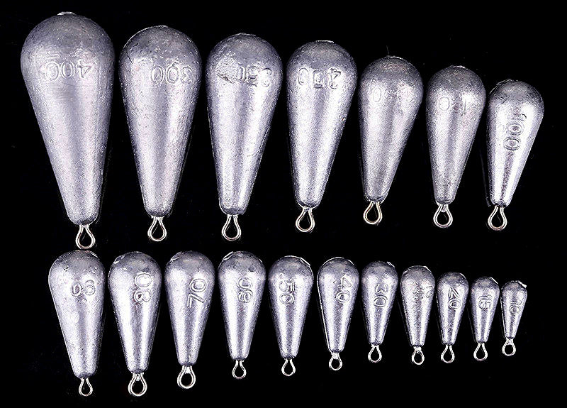 Teardrop Sinker, 0.35–7.05 oz (10–200 g), Bulk Packs – product photo