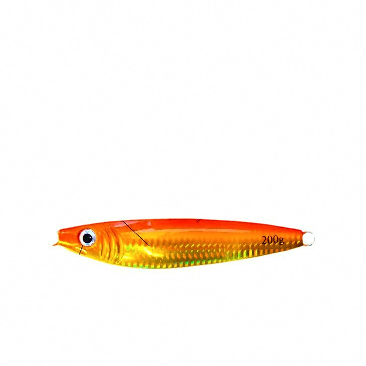 S-Shape Laser Metal Jig, 60–240 g (2.1–8.5 oz), No Hooks
