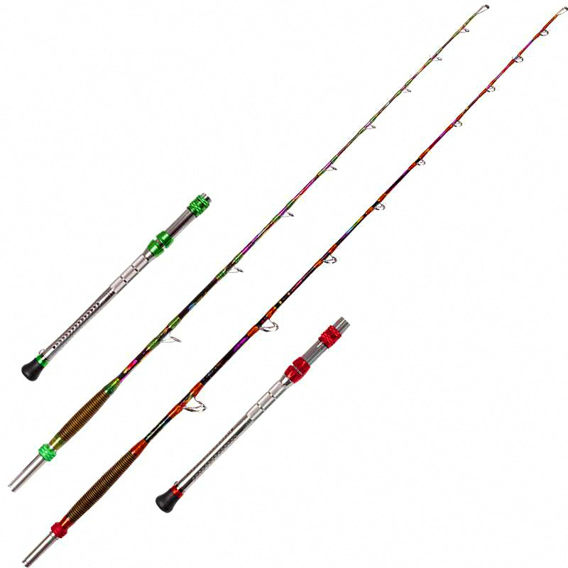 Fiberglass Boat Jigging Rod, 2-Piece, Soft Action