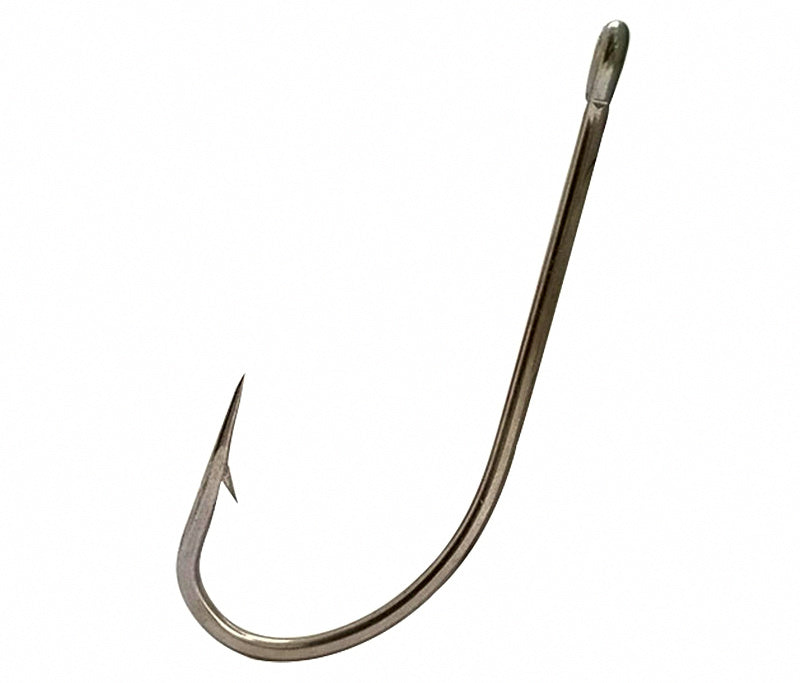Stainless Steel Long Shank Barbed Eyed Hooks, Size 1-10 – product photo