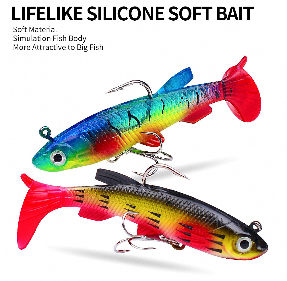Weighted T-Tail Soft Bait Lure, Anti-Snag – product photo