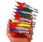 Glow Wooden Shrimp Squid Jig, 9.2 & 10.7 cm (3.6 & 4.2 in) – product photo