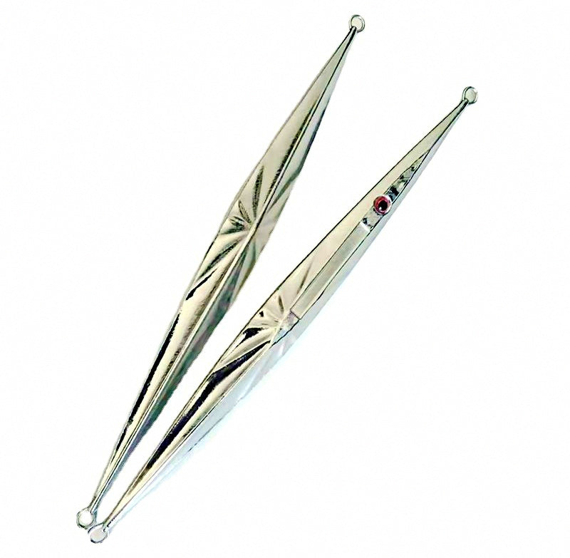 Long Silver Slow Pitch Jig, 100–600 g (3.5–21 oz) – product photo