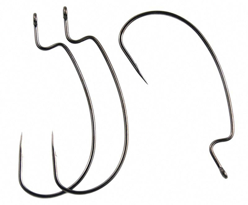 Offset Worm Hook, High Carbon Steel, Sizes 10–4/0 – product photo
