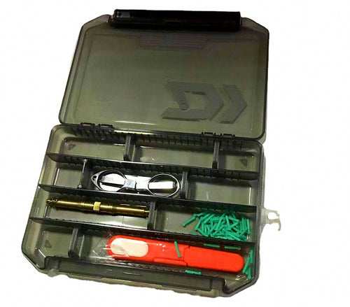 Plastic Lure Box Tackle Organizer, Gray or White – product photo