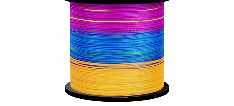 4-Strand Braided PE Line, PE 0.6–8.0, 6 Colors – product photo