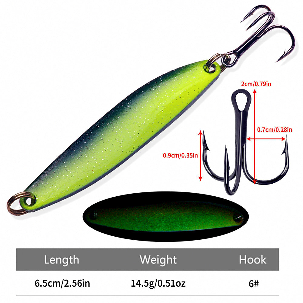 Double Bend Casting Spoon Lure, 6.5 cm (2.6 in), 13 g (0.46 oz) – product photo