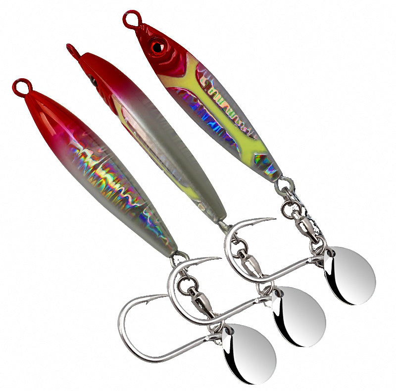 Metal Jig Spoon, 30–80 g (1.1–2.8 oz), Rigged or Bare