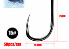 Iseni Hooks, Barbed High-Carbon Steel, Sizes #3–#15 – product photo