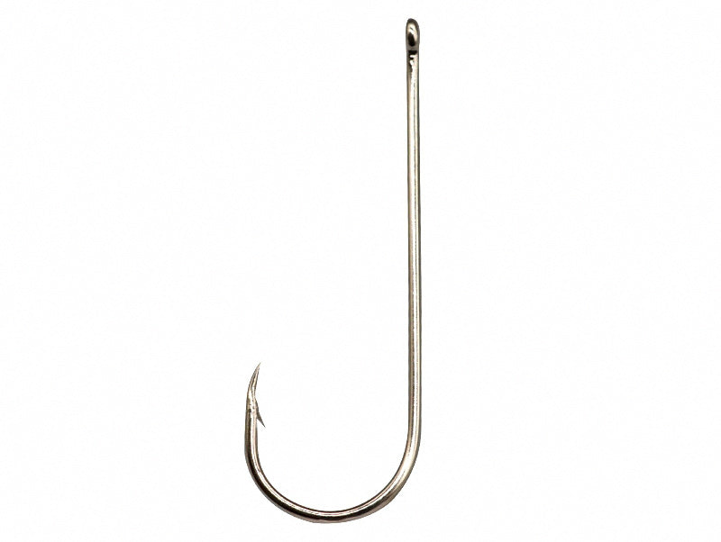 Long Shank Eyed Aberdeen Hooks, Barbed, 100 Pcs – product photo