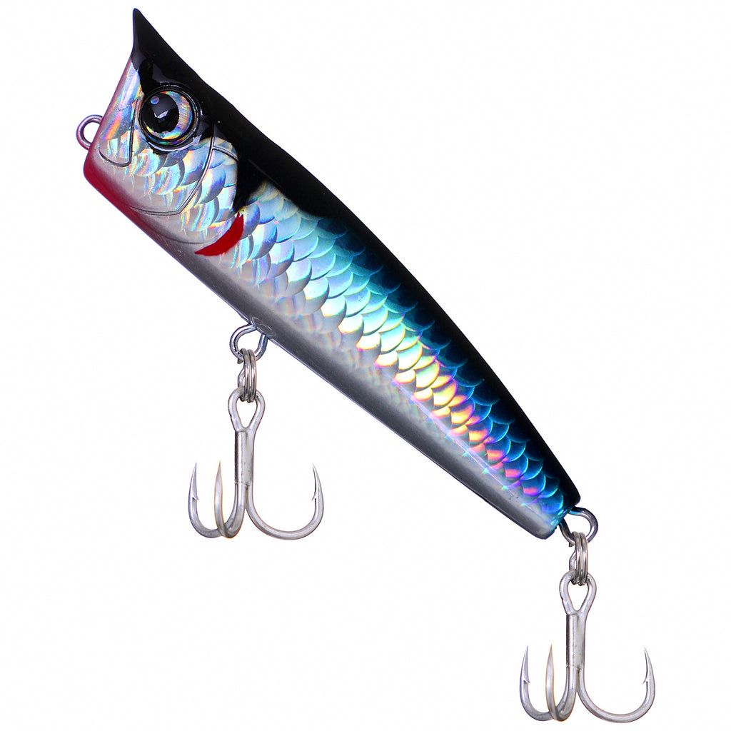Saltwater Popper Lure, 75–105 mm, 8.5–30 g (0.3–1.1 oz)