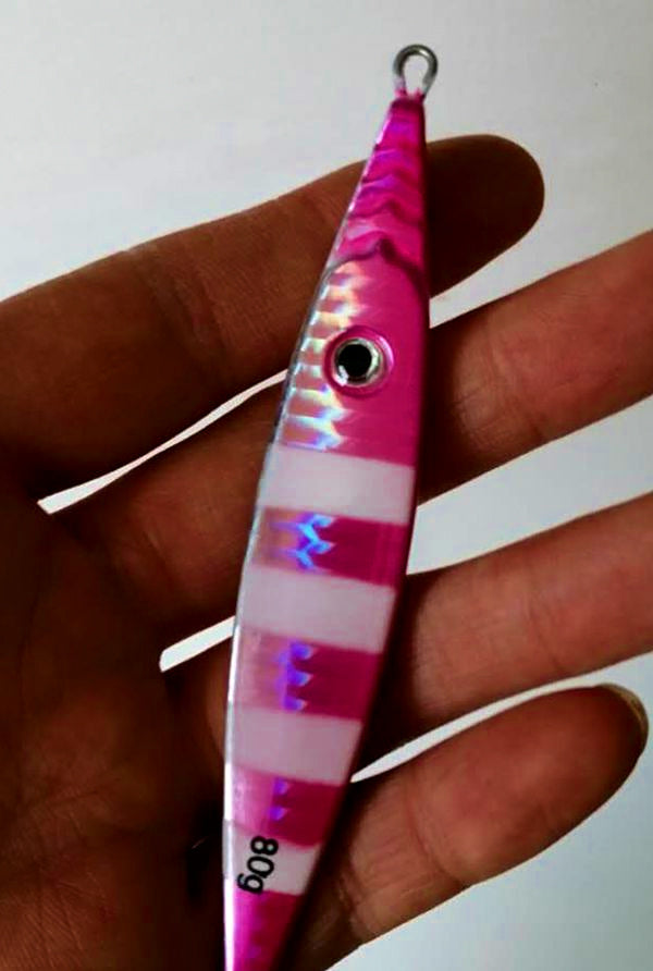 Glow Stripe Slow Pitch Jig, 80 g & 120 g (2.8 & 4.2 oz) – product photo