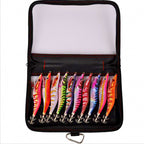 Wooden Shrimp Squid Jig Set, Size 3.0 or 3.5, 10 Pack
