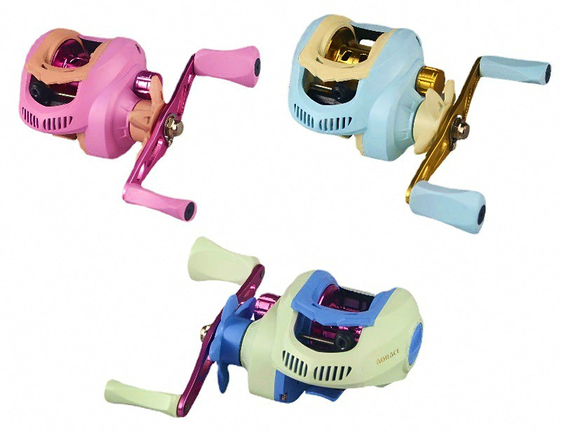 Round Baitcasting Reel, Macaron Colors, Left or Right Hand – product photo