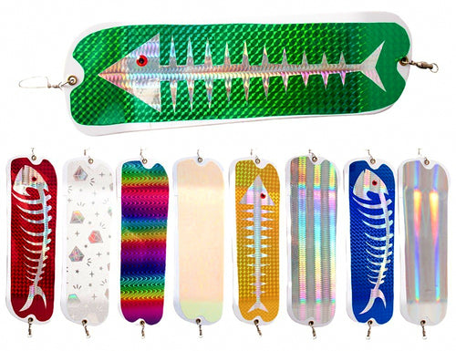 Trolling Flasher Lure, Single Fin, 28 cm (11 in), 100 g (3.5 oz) – product photo