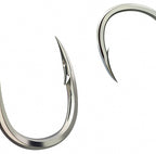 Heavy Duty 5X Strong Barbed Saltwater Hooks, Sizes 1–8/0