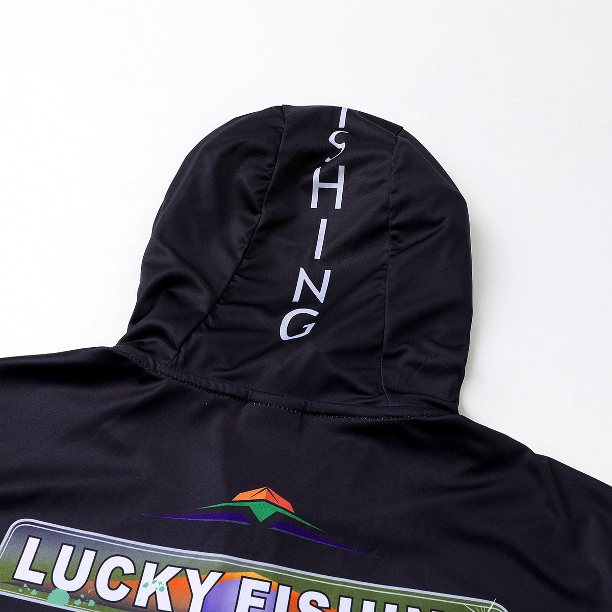 Black Sun Protection Fishing Shirt with Face Cover – product photo