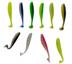 Two-Tone T-Tail Soft Swimbait Grubs, 5.5–7 cm (2.2–2.8 in) – product photo