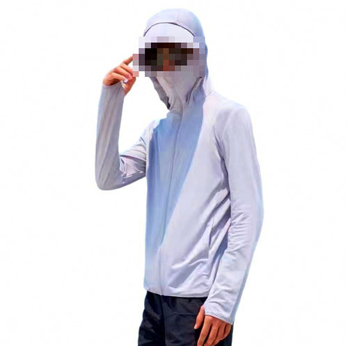 Men's Lightweight Hooded Sun Jacket for Fishing & Cycling