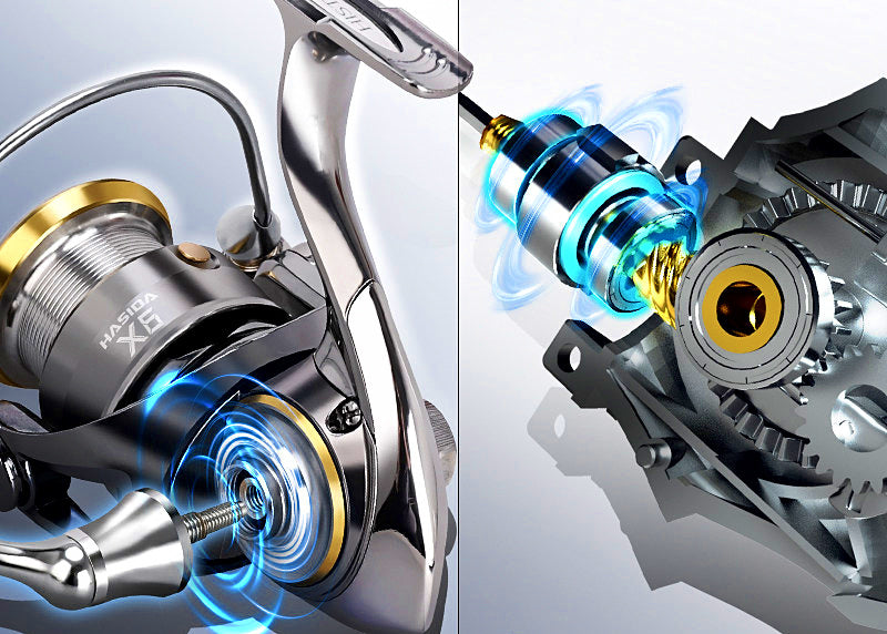 Metal Spinning Reel, Shallow Spool, Sizes 800–2500 – product photo