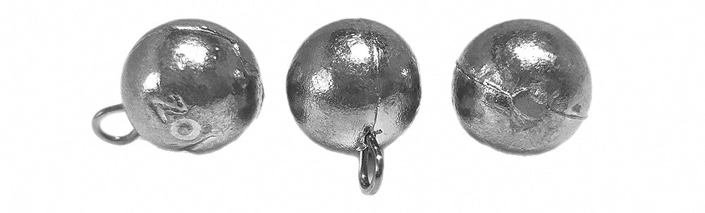 Round Ball Sinker with Eyelet, Lead, 1–16 oz (28–450 g) – product photo