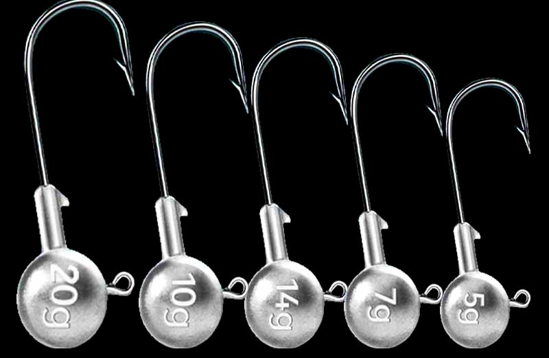 Lead Jig Head Hooks, 3.5–20 g (0.12–0.71 oz) – product photo