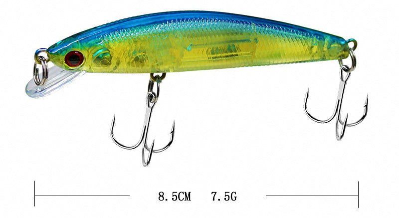 Floating Minnow Hard Bait Lure, 8.5 cm (3.3 in), 7.5 g (0.26 oz) – product photo