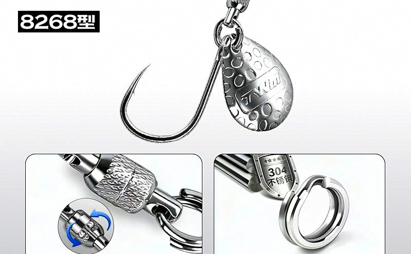 Tungsten Steel Metal Jig with Flash Hook, 30–80 g (1.1–2.8 oz) – product photo