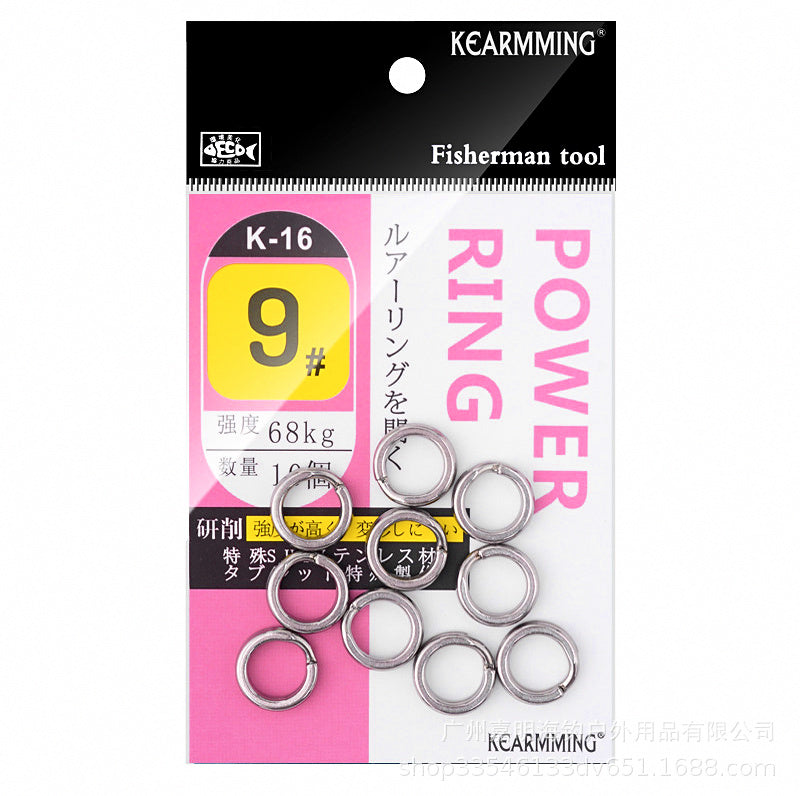 Stainless Steel Double Split Rings for Jigs & Lures, Sizes 1-10 – product photo