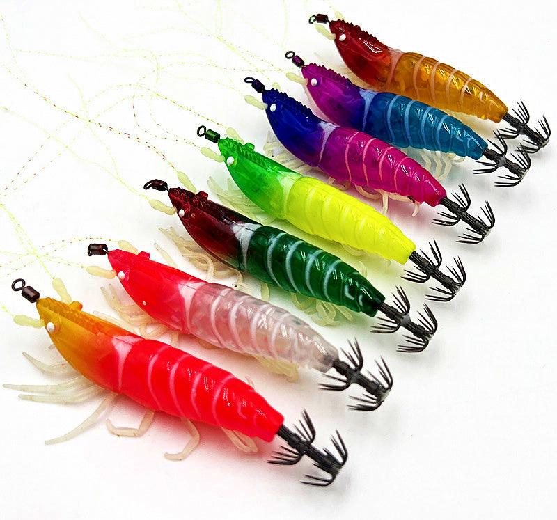 Glow Shrimp Squid Jig with Rattle Bead, 8–10 cm (3.1–3.9 in) – product photo