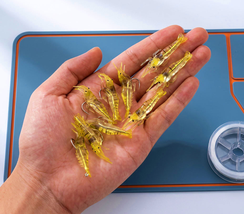 Glow Soft Shrimp Lure with Hook, 3–20 Pack – product photo
