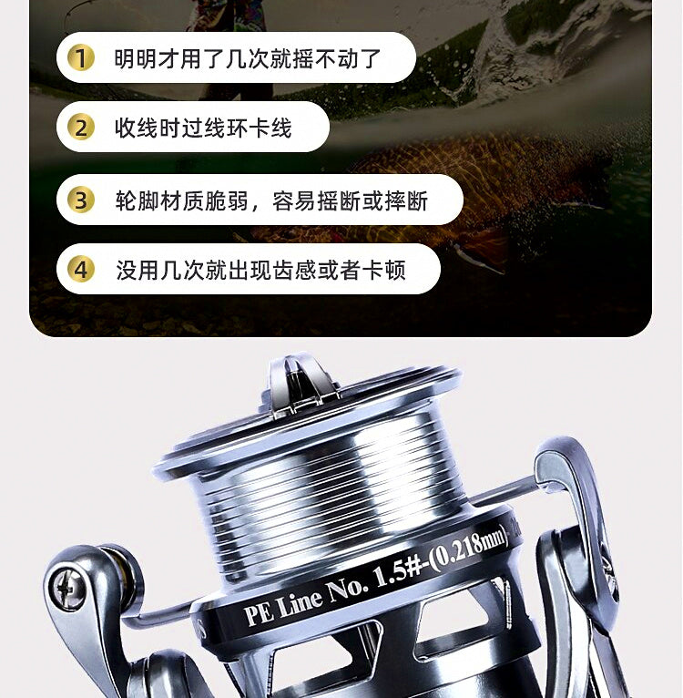 Spinning Reel, 800–3000 Sizes, Left/Right Interchangeable Handle – product photo