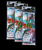 Mackerel Hook Rig with Anti-Bite Line, Luminous Eyes, 6-Piece – product photo