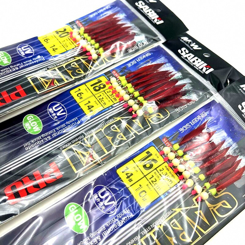 Multi-Hook Rig for Cutlassfish & Squid, Red Skin Style – product photo