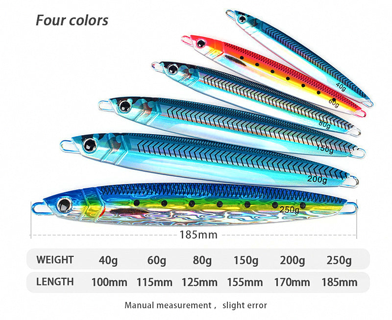 Slow Pitch Metal Jig, 40–250 g (1.4–8.8 oz) – product photo