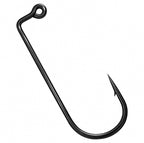 Black Nickel Barbed Jig Head Hooks, Size 10 to 7/0