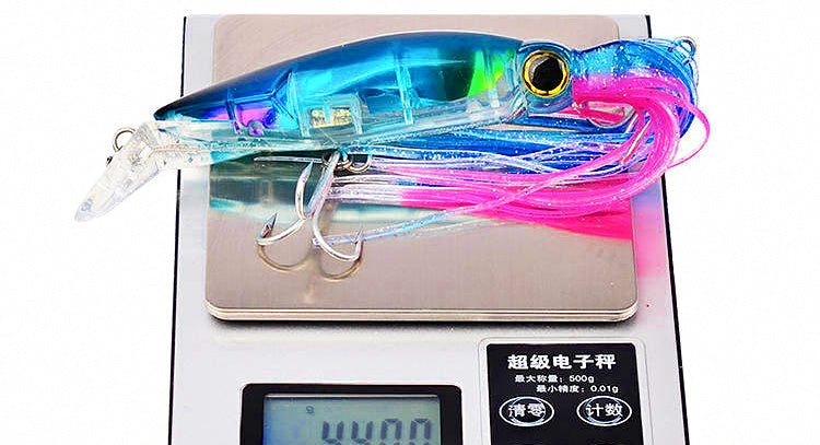 Octopus Squid Lure with Rattle Bead, 24 cm, 44.5 g (1.6 oz) – product photo