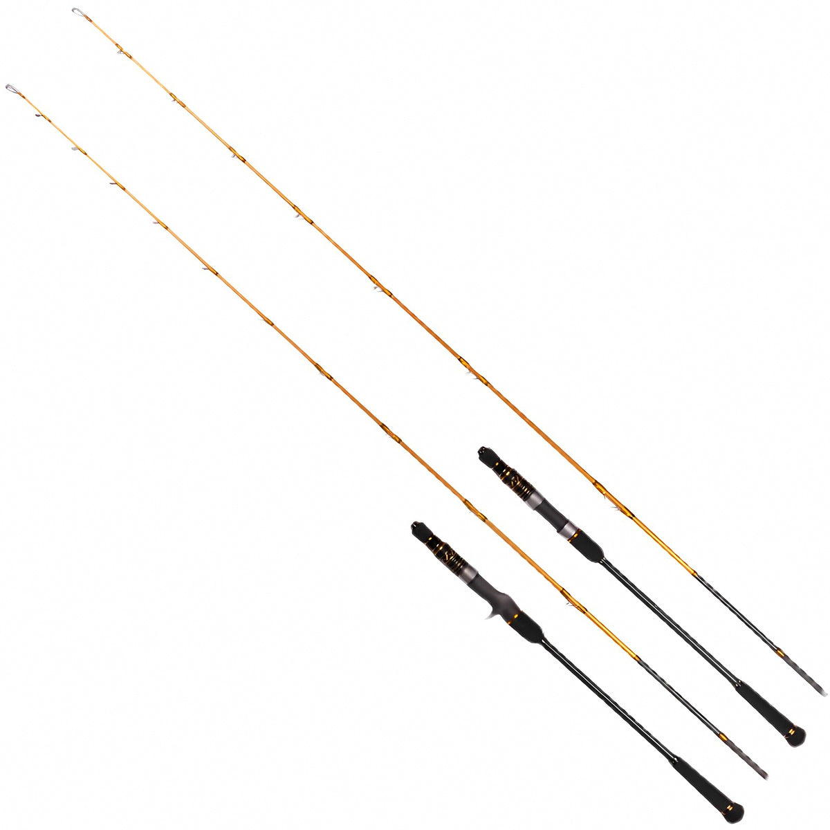 Slow Pitch Jigging Rod, Solid Carbon, 2-Piece, 1.7–1.9 m