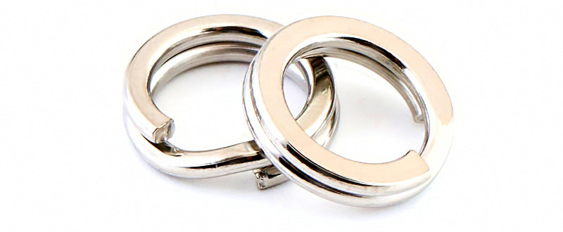 Flattened Double Split Rings, Stainless Steel, Sizes 00–8 – product photo