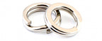 Flattened Double Split Rings, Stainless Steel, Sizes 00–8 – product photo