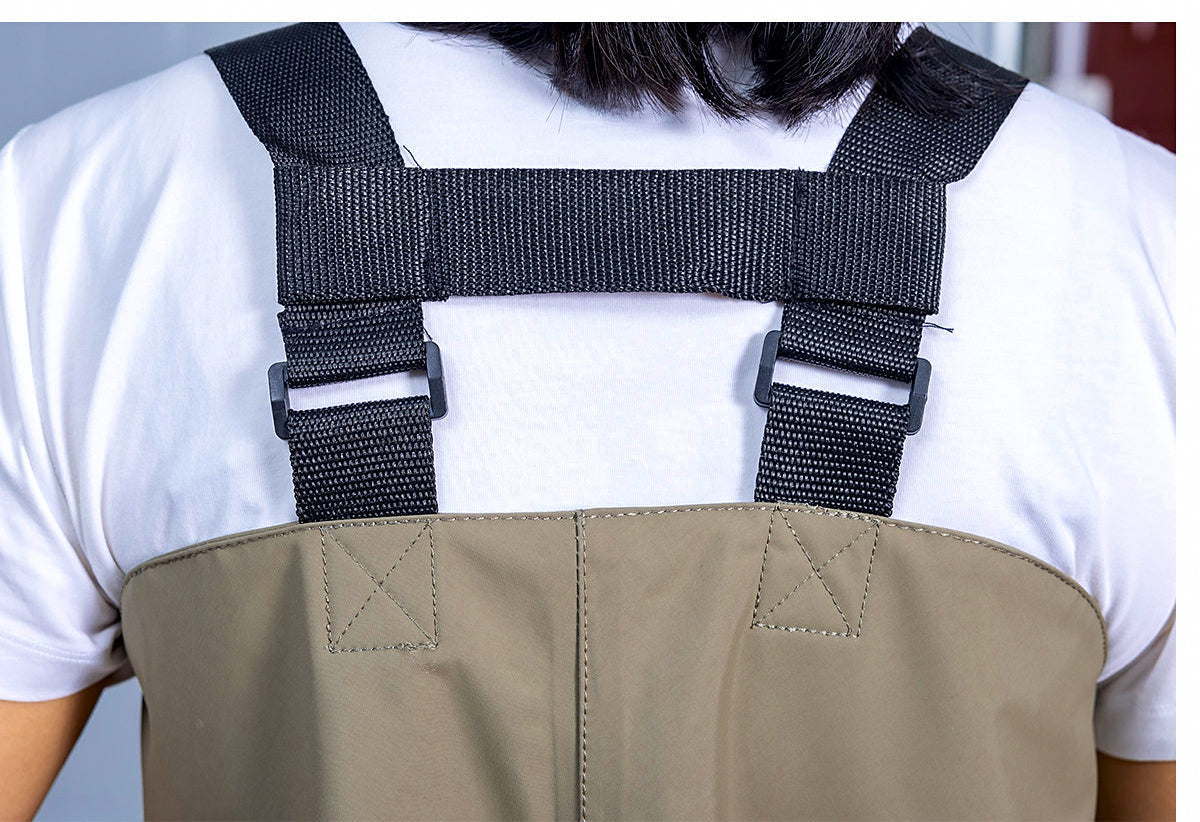 Waterproof Fishing Waders, Nylon One-Piece, Unisex – product photo