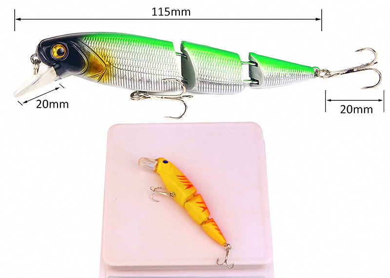 3-Section Jointed Minnow Hard Bait, ABS – product photo